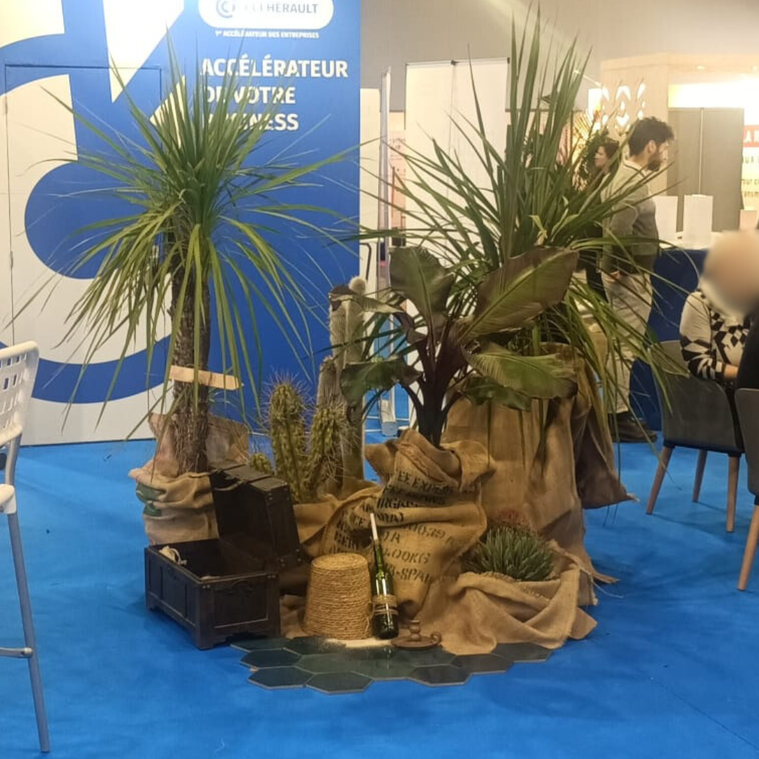 Evénement professionnel de La Place créative Montpellier décorer avec des plantes en pots