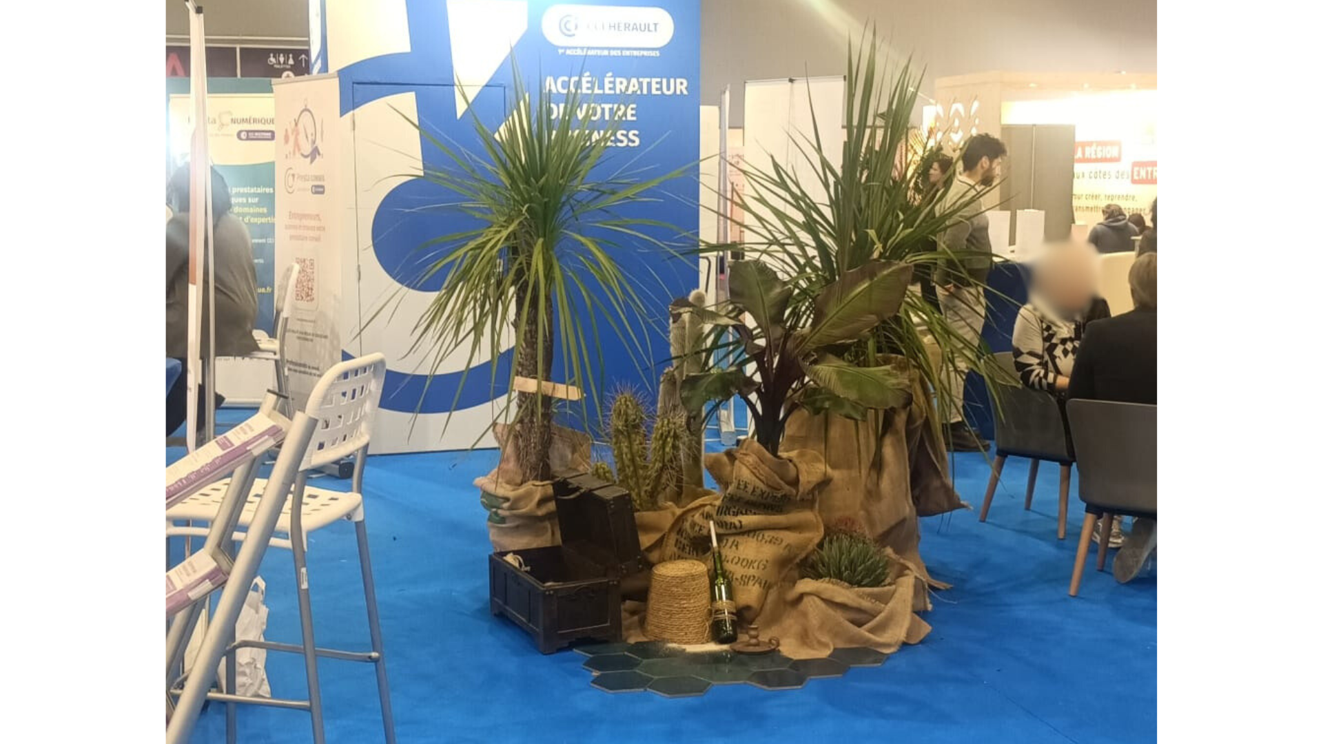 Evénement professionnel de La Place créative Montpellier décorer avec des plantes en pots