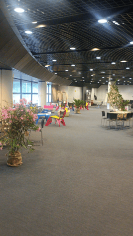 Photo de la salle décoré à l'occasion des Univershifté